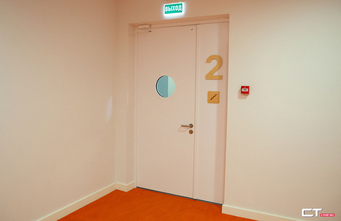 Дверь двупольная металлическая с алюминиевой накладкой и остеклением D300